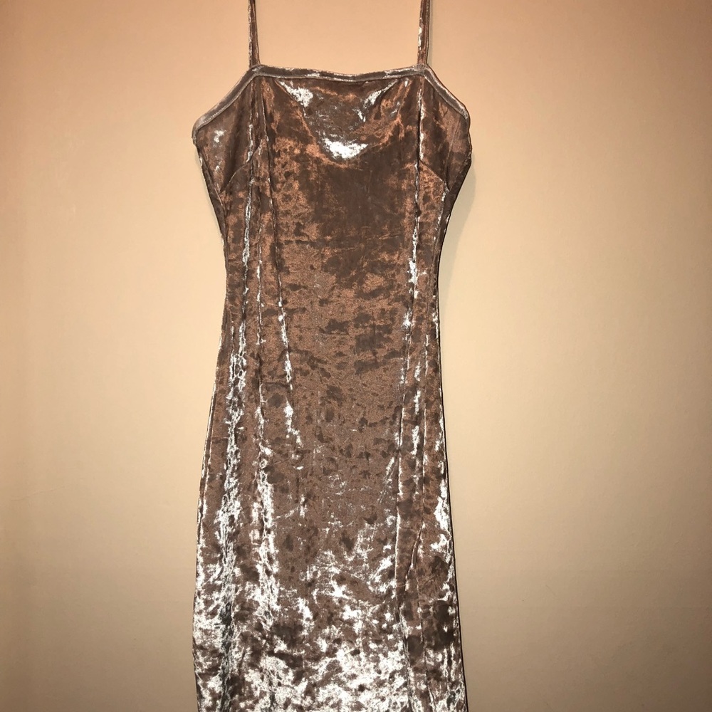 Suede pink dress